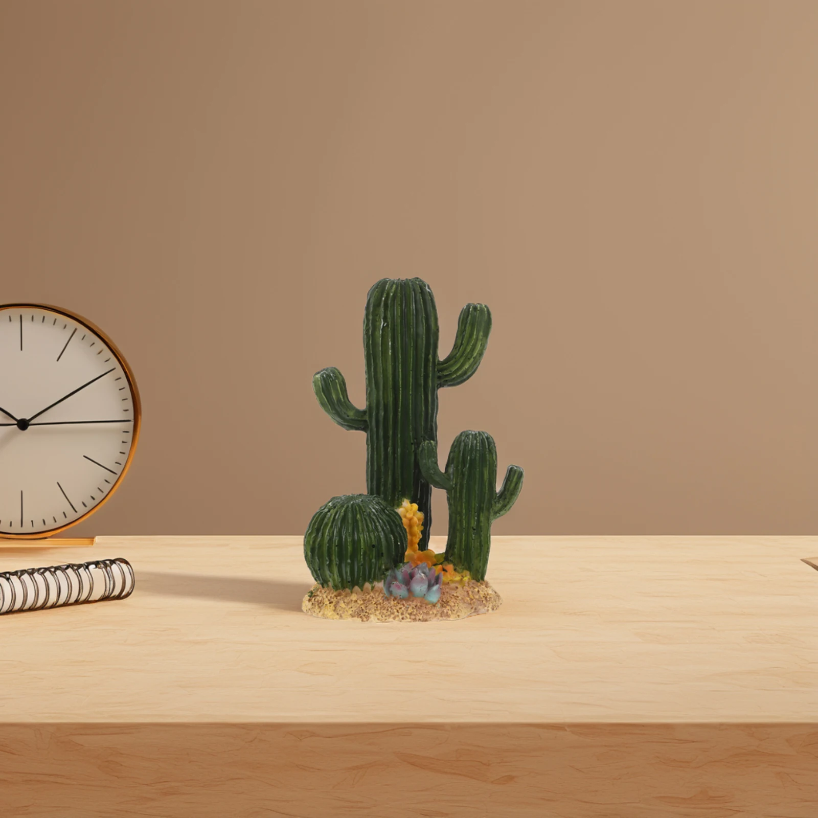 

Terrarium Climbing Pet Cactus Landscaping Desert Reptile Decor Toy Artificial Aquarium Figurines Green