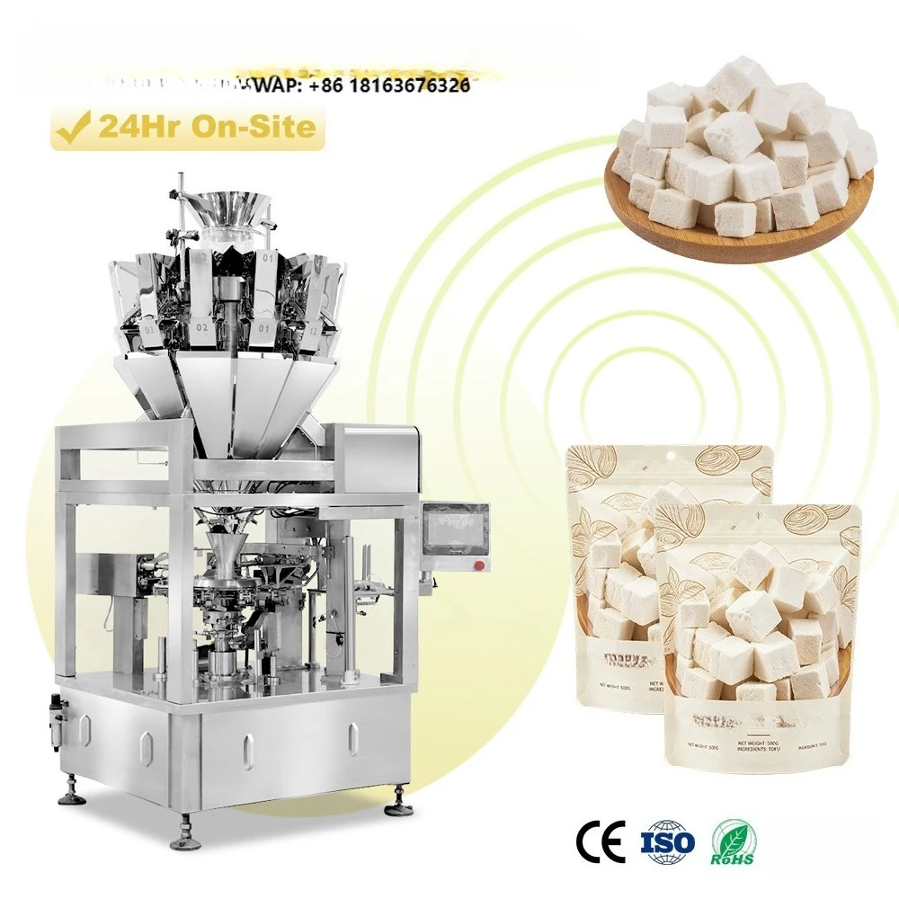 Freeze Dried Tofu High-Accuracy Automatic Multihead Servo Motor Weigher for Food Bags Filling and Sealing