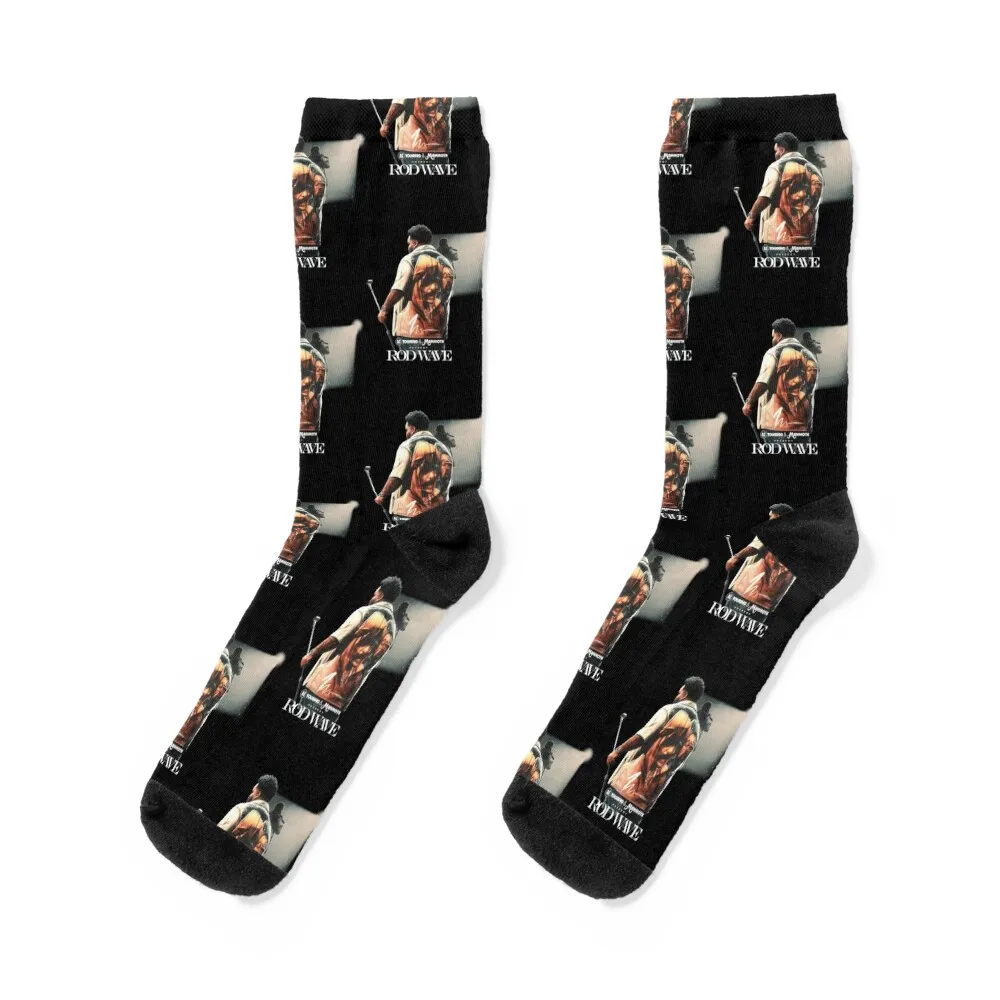 

Rod Wave Concert Socks new year kids Soccer designer brand Male Socks Women's