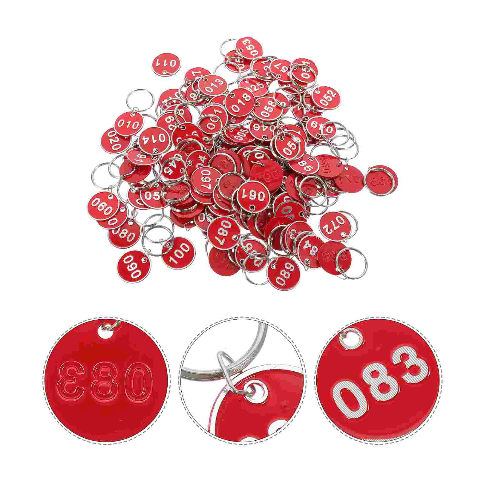 50pcs หมายเลข Key Tags อลูมิเนียมซาวน่าป้าย 50 Locker โรงแรมกระเป๋าเดินทางตัวเลขพวงกุญแจเครื่องหมายกระเป๋าเดินทาง