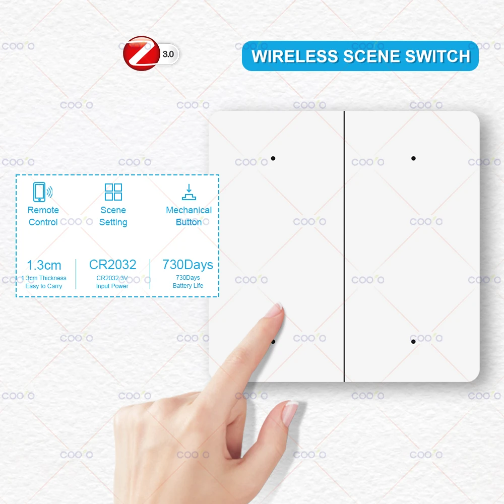 4 ギャング ZigBee ワイヤレス 12 シーン スイッチ プッシュ ボタン コントローラー スマート デバイス用バッテリー駆動オートメーション シナリオ