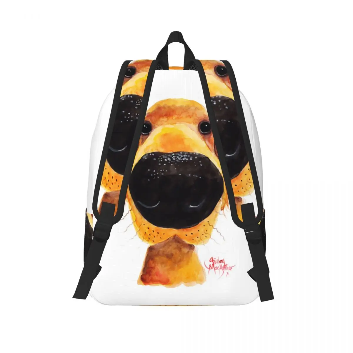 Labrador Retriever Dog Roy By Shirley Macarthur Student Backpack School Bag Hiking Travel Daypack Fashion Bookbag Shoulder Bags