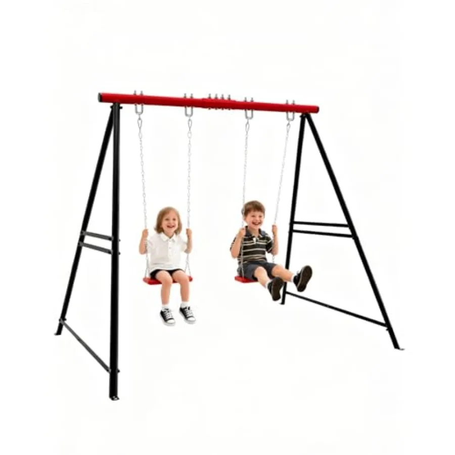 

Porch Swing Stand Frame for Both and Adults 440Lbs Heavy-Duty Metal A-Frame for Swing Sets for Backyard Frame Only Deep Red 2 P