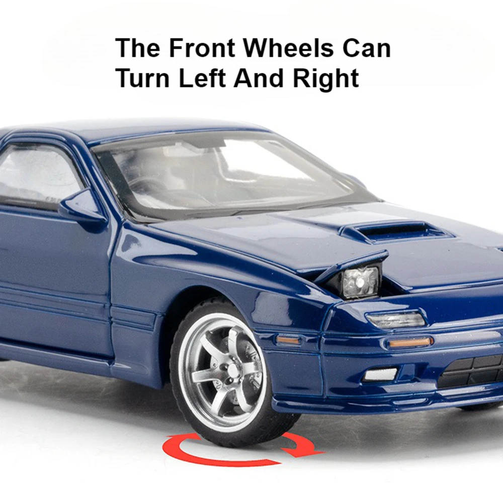1:32 スケール MX5 RX7 おもちゃの車モデル ダイキャストメタル ドアが開く プルバックシミュレーション スーパーカーモデル 子供のギフトコレクション
