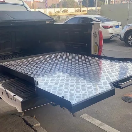 ลิ้นชักเลื่อนสำหรับกระบะท้ายรถกระบะ  รางเลื่อนสำหรับวางพาเลท  แผ่นเลื่อนสำหรับกระบะท้ายรถกระบะ