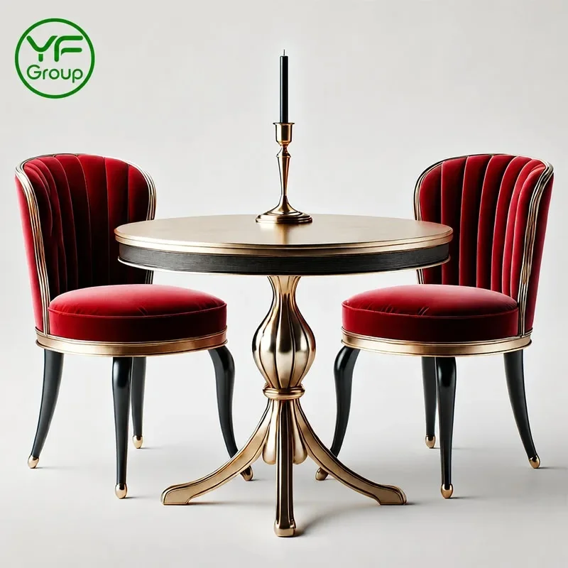 Commercial Restaurant Booth Seating Tufted Velvet Banquette Luxury Restaurant Furniture Wooden Table and Chair for Bistro Cafe