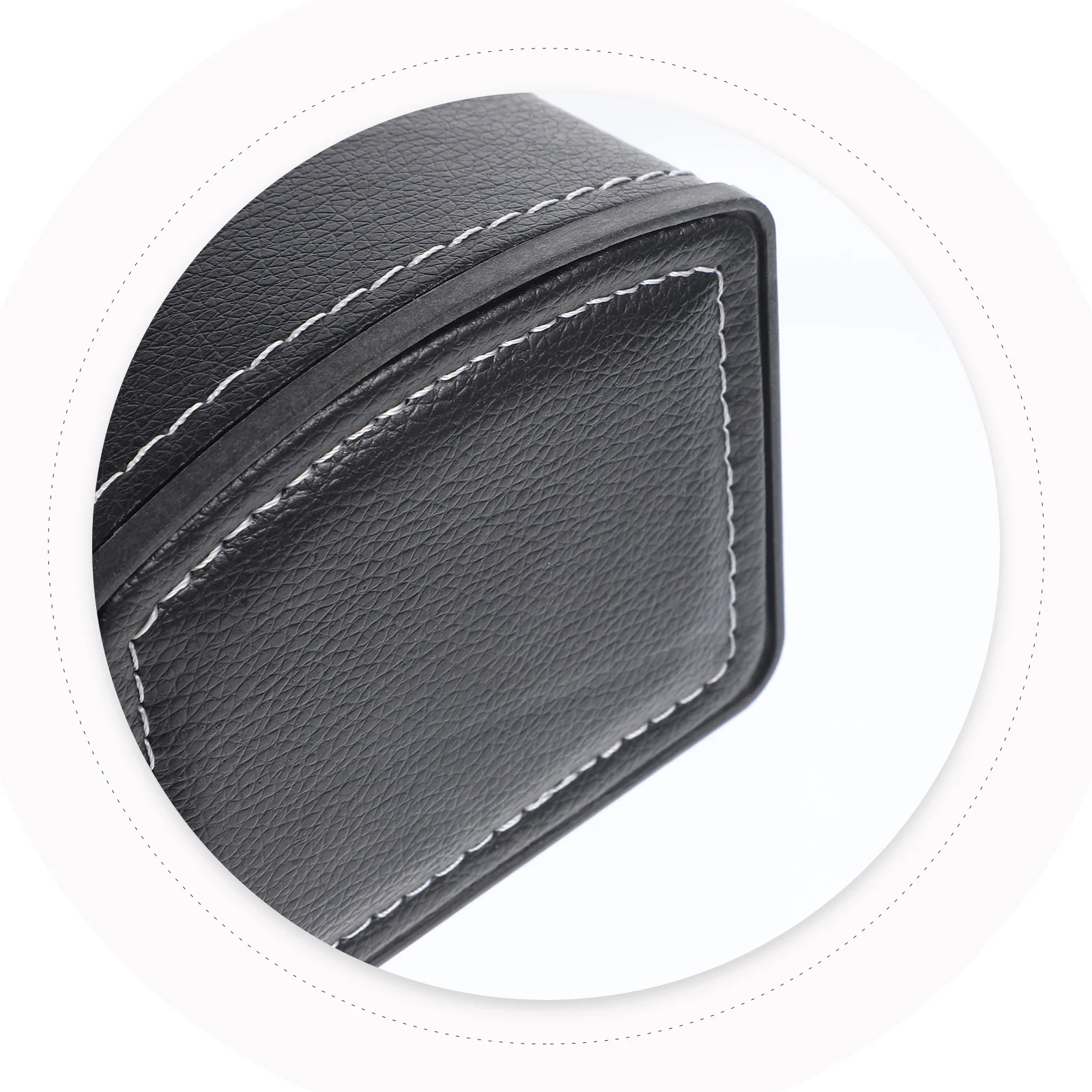 

Gift Box Pu Square Watch Jewelry Storage Case Durable Travel Organizer Black Jewelry Box For Men Women