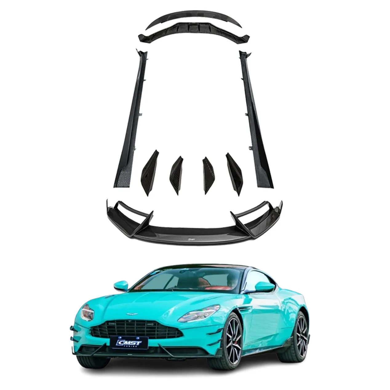 High Quality CMST style Body Kit For Aston Martin DB11 Upgrade carbon fiber Body Kit Front lip Side Skirts Rear Diffuser Spoiler