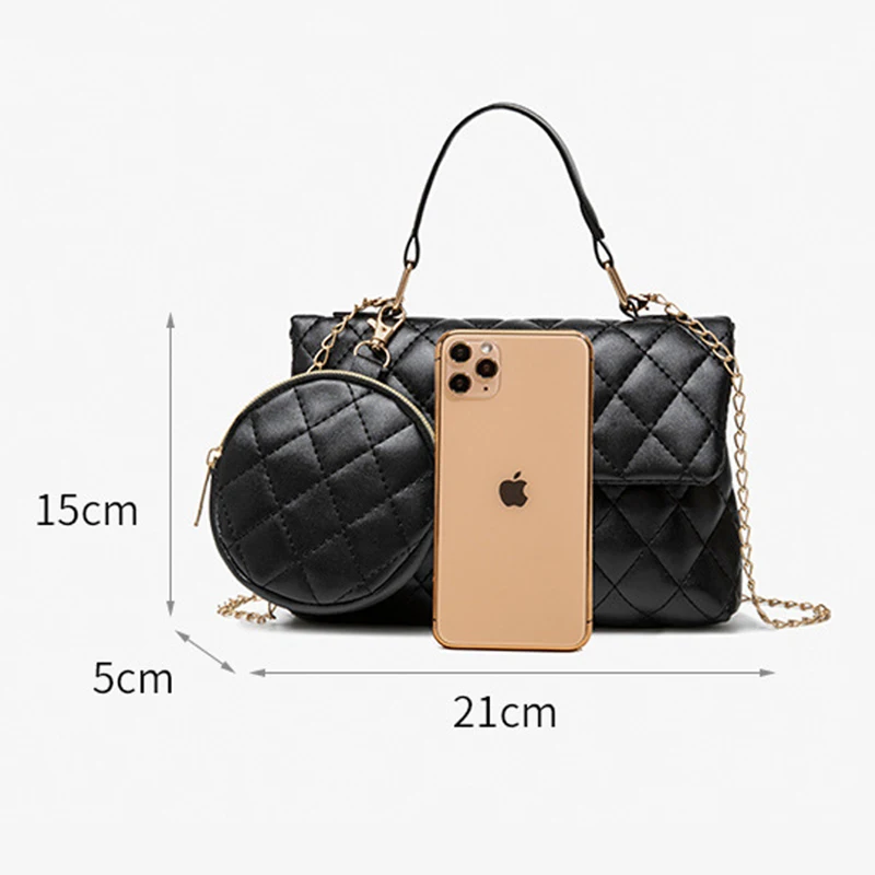 Solid Color Shoulder Bags For Women PU Leather Mini Crossbody Bag England Style Handbags Ladies Female Purses New Fashion Flap