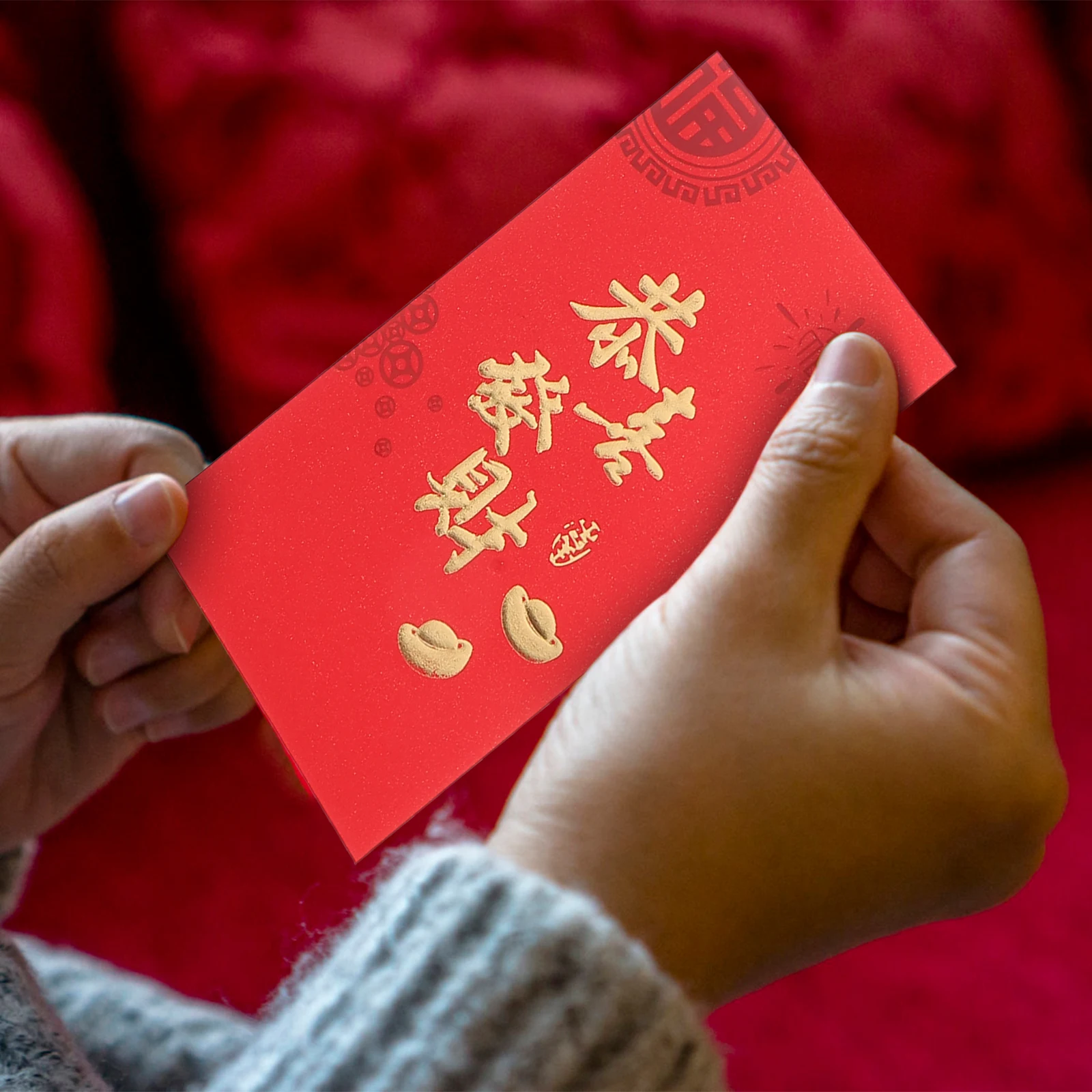 

6 Pcs Creative Red Envelope Bags Sturdy Paper Dragon Year 2024 New Year Gift Chinese Traditional Money Pouches Safe Portable