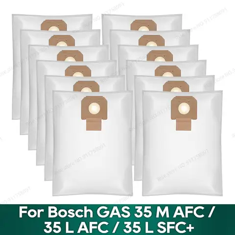 Dust Bag Compatible for Bosch GAS 35 M AFC, Bosch GAS 35 L AFC, Bosch GAS 35 L SFC+, Bosch Professional Industriesauger Bag