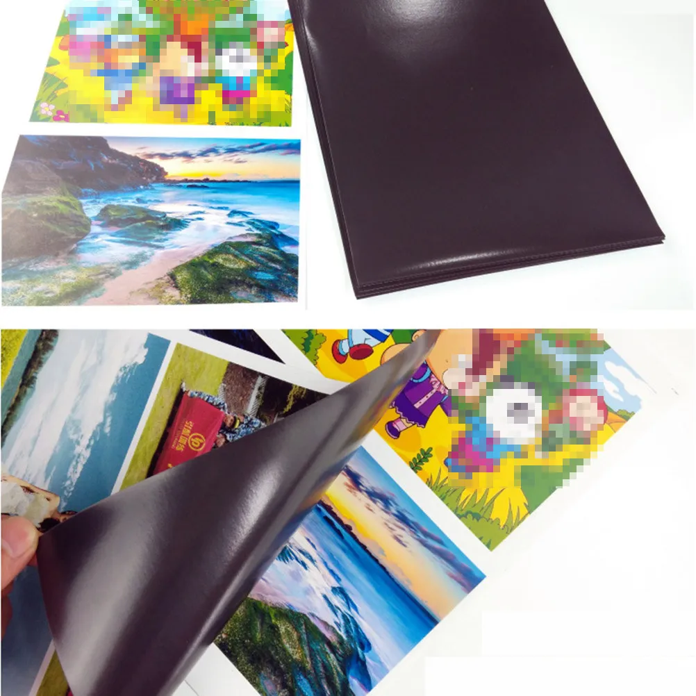 3Pcs A4 Magnetic Photographic Paper Glossy Premium Inkjet Printing Paper for Fridge Iron Cabinet Blackboard Decoration Photos