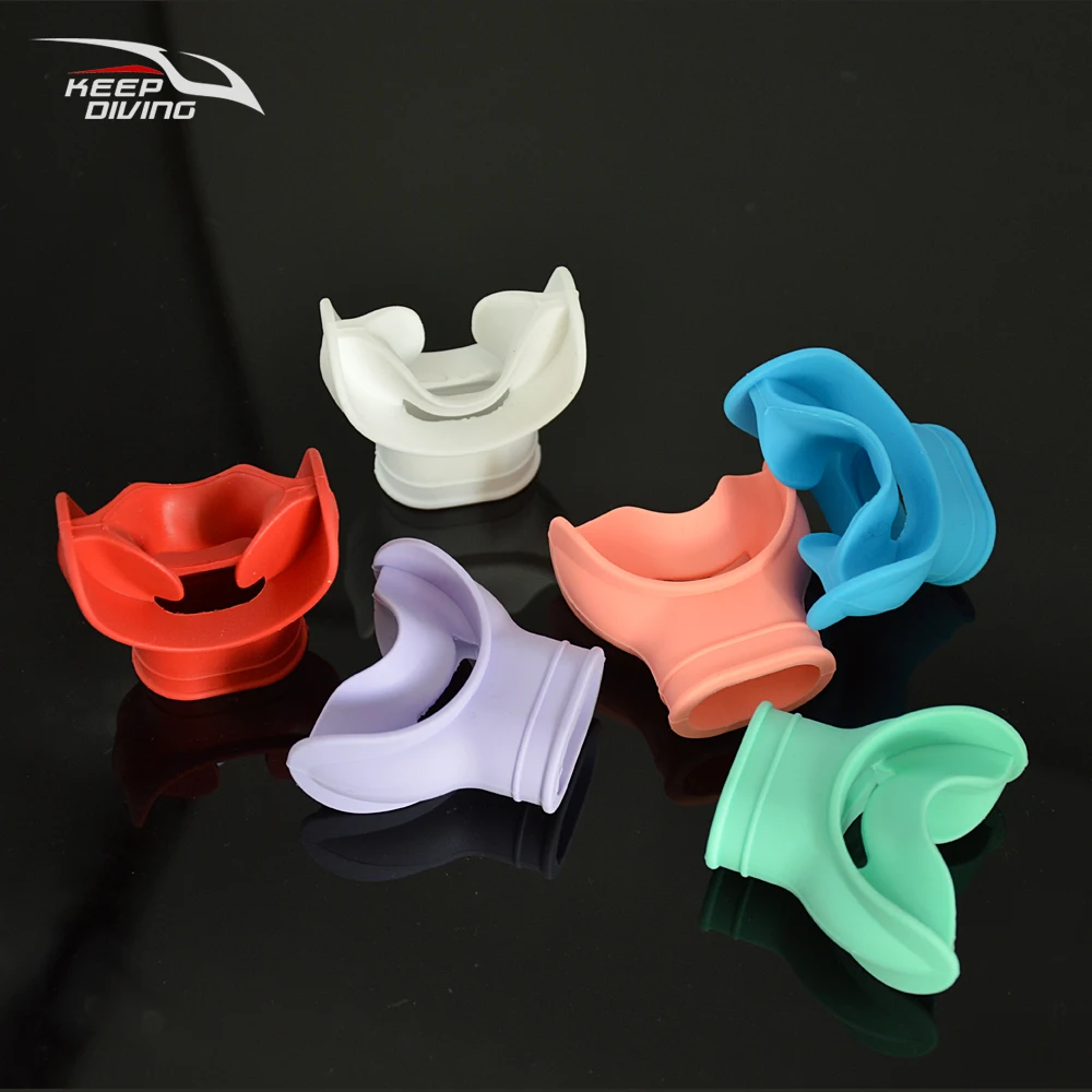 1 pcs Scuba Diving Second Stage Silicone Mouthpieces Snorkel Regulator Colorful Octopus Mouthpieces Breathing Accessories