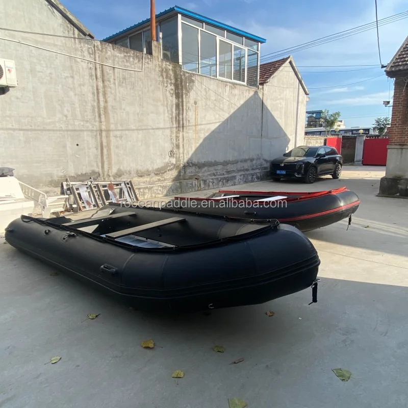 Zodiac 5.5m 6m 7m Stock 1.2mm Pvc Semi Rigid Aluminum Floor Inflatable Boat For Fishing