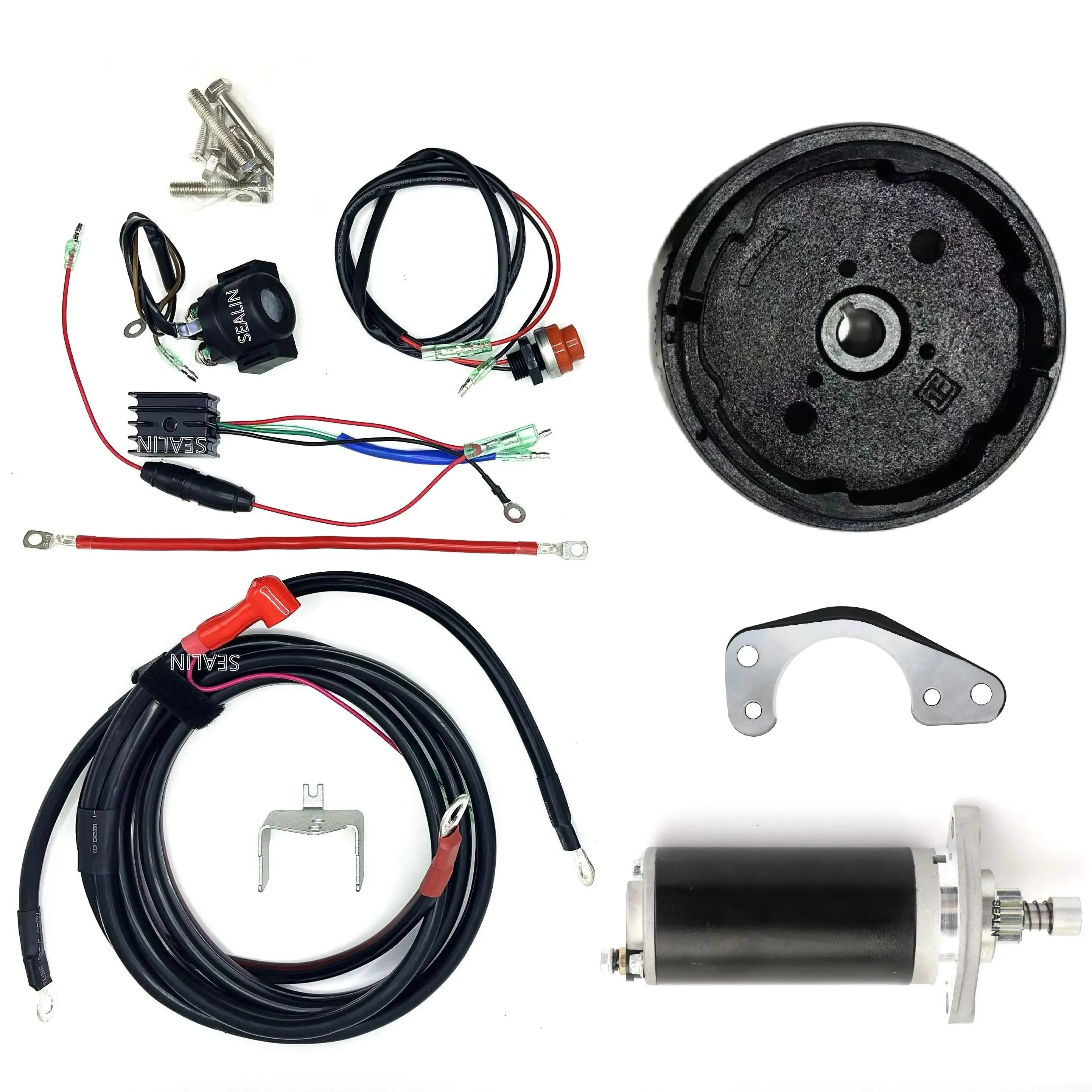 ELEKTRISCHES START-KIT FÜR TOHATSU M18E2, 2-TAKT, 18 PS, MIT STARTER-FLYWHEEL