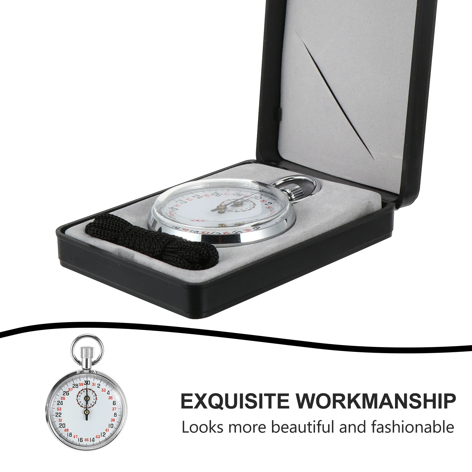 

Mechanical Stopwatch Teaching Aid Durable Large Screen Easy Operation Physics Experiment Tool Professional Stopwatch