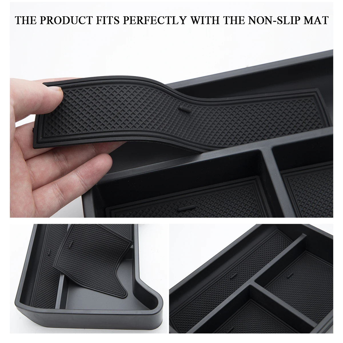 صندوق تخزين مسند الذراع لوحدة التحكم المركزية للسيارة صينية الزخارف لسيارة Volkswagen VW ID.4 ID4 ID 4 CROZZ منظم داخلي #5