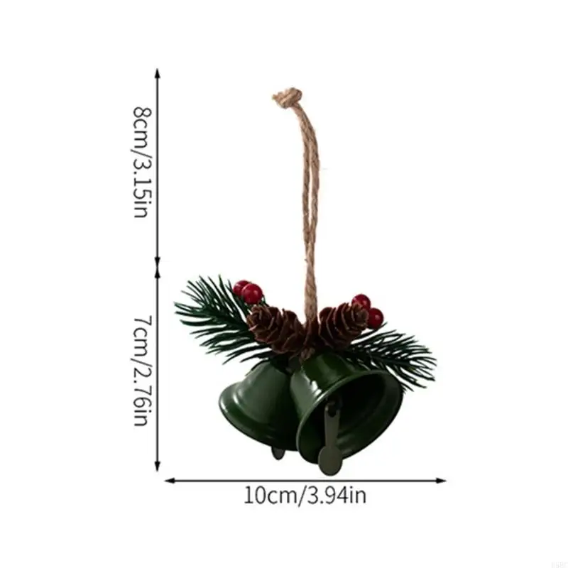 4 قطع أجراس عيد الميلاد زينة عيد الميلاد ديكورات الجرس المعلقة لحفلات المنزل