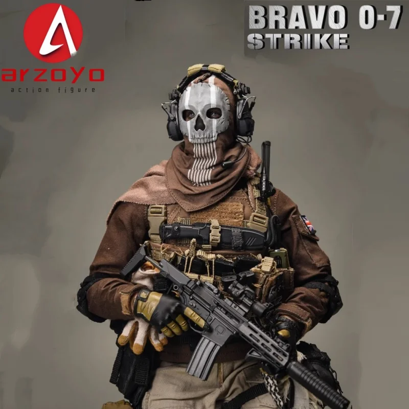 EASY&SIMPLE 1/6 BRAVO 0-7 SAS Maska Czaszki w Skali 1/6, Strój Bojowy Ducha, Pełny Zestaw dla Figurki Akcji 12-calowej, Model Kolekcjonerski