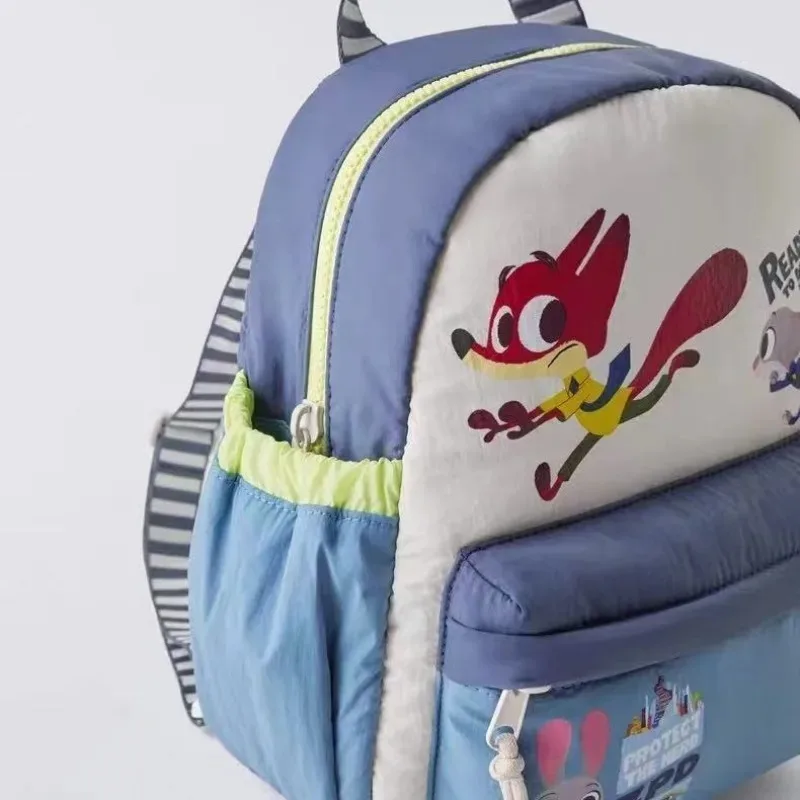 ديزني 2025 جديد الكرتون Zootopia نيك فوكس نيك طباعة حقيبة ظهر لرياض الأطفال لطيف الطالب المدرسية #5