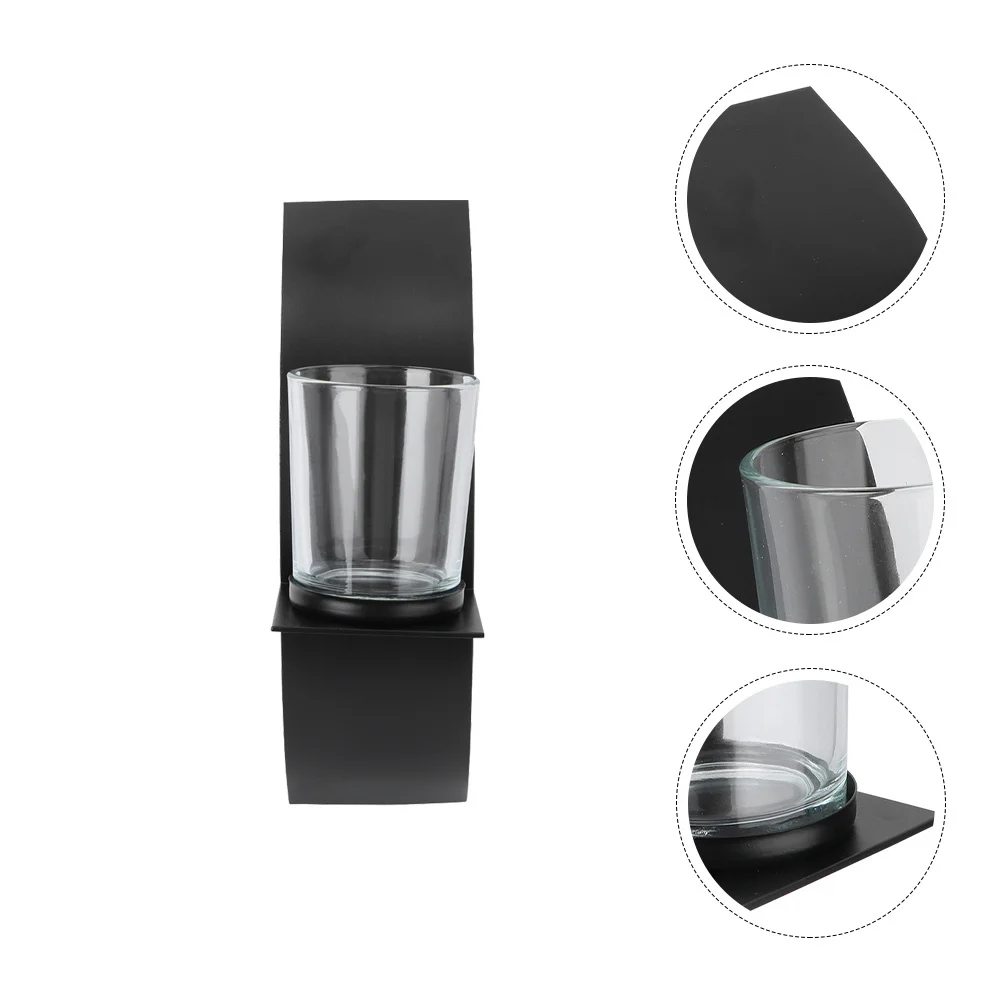 

1Pcs Wall Hanging Arc-Shaped Iron Stand Decorative Candlestick for Home Christmas Wedding Party Elegant Stylish Wall