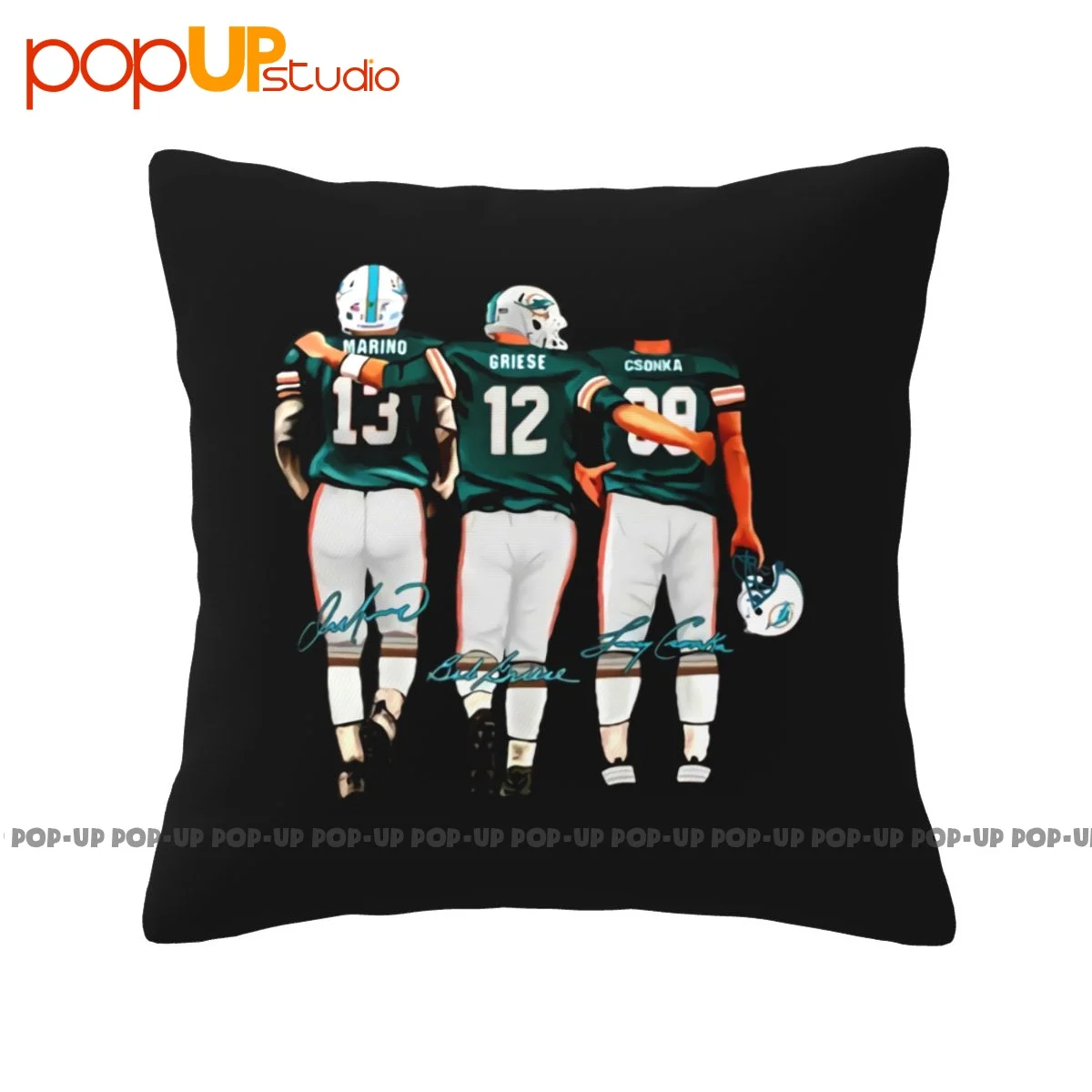 Best Miami Dolphin Champion Marino Griese Csonka Signatures Pillowcase Throw Pillow Cover Skin Care