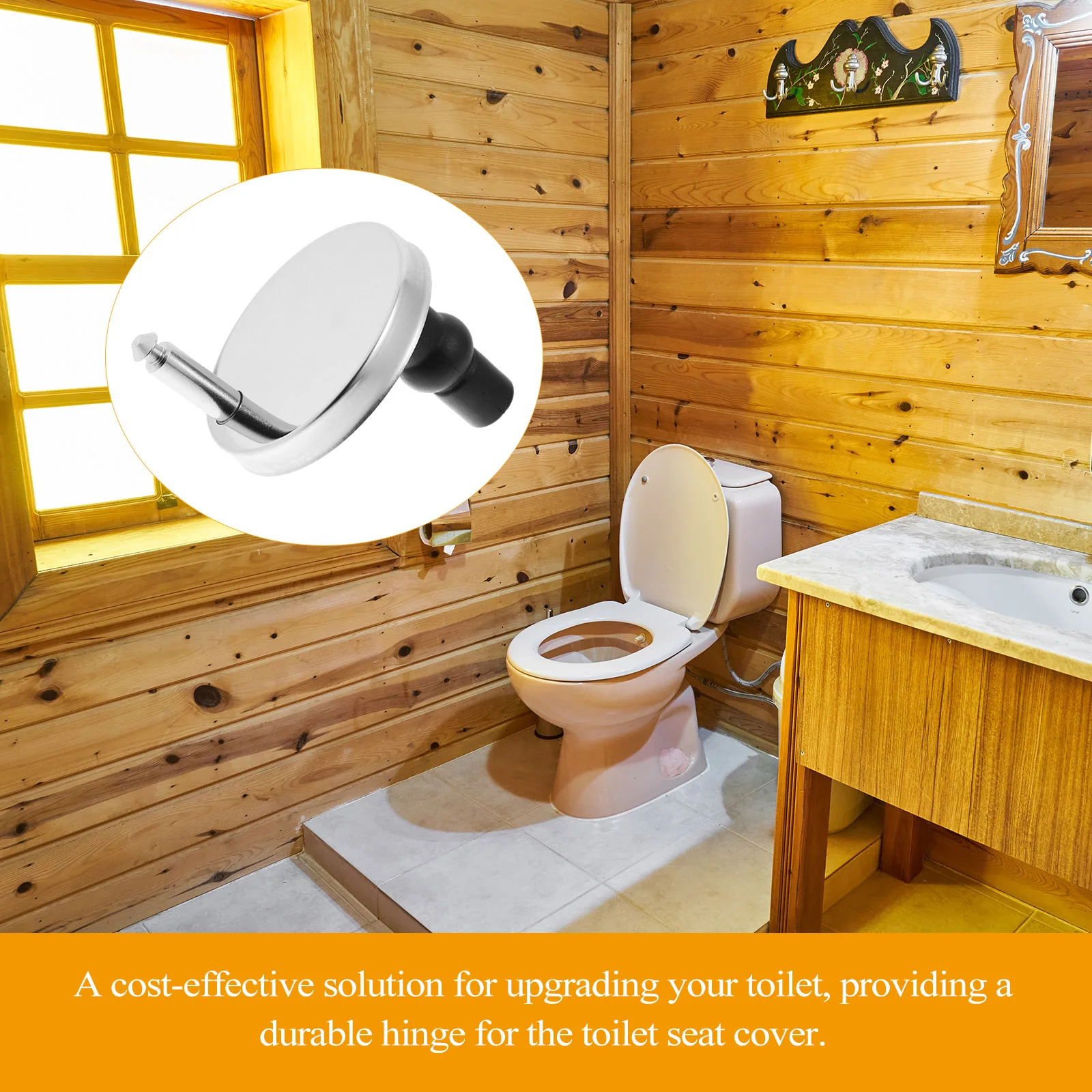 

2 set Steel Seat Hinges Universal Fit For Standard Toilet Cover Durable Fixings Toilet Seat Hinges Pads Screws Set