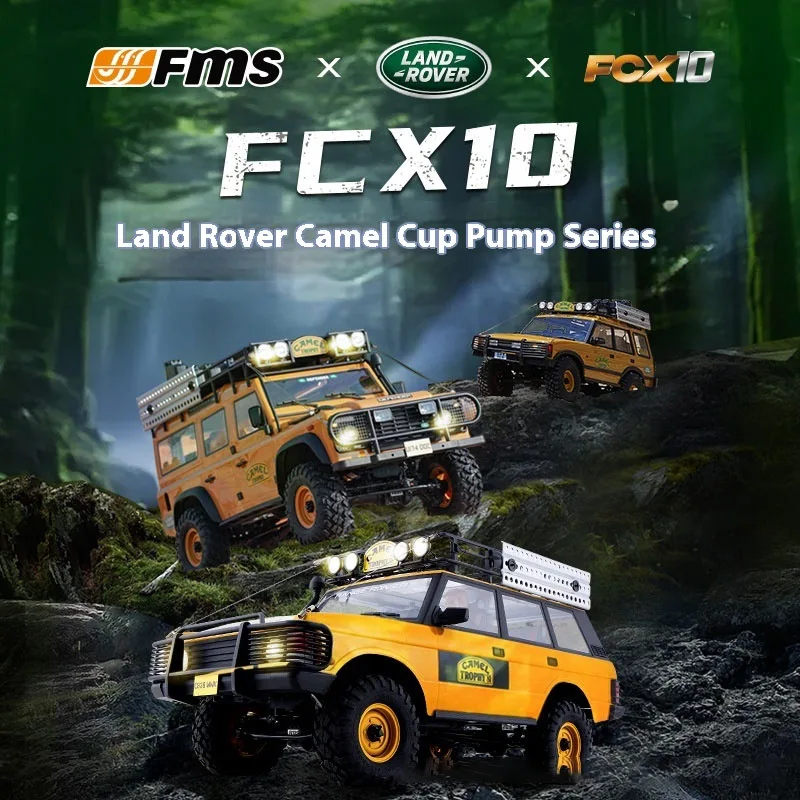 

Новый FMS 1/10 Camel Cup Land Rover, официальное авторизованное моделирование, радиоуправляемый автомобиль с дистанционным управлением, альпинистский автомобиль 1-10 Land Rover FCX10