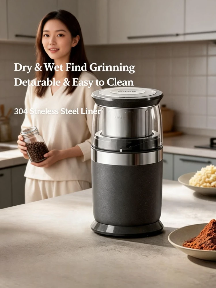 Electric Wet Dry Grinder Machine, Household Super Fine Powder Mill for Chinese Herbal Medicine, Small Home Grinding Crusher
