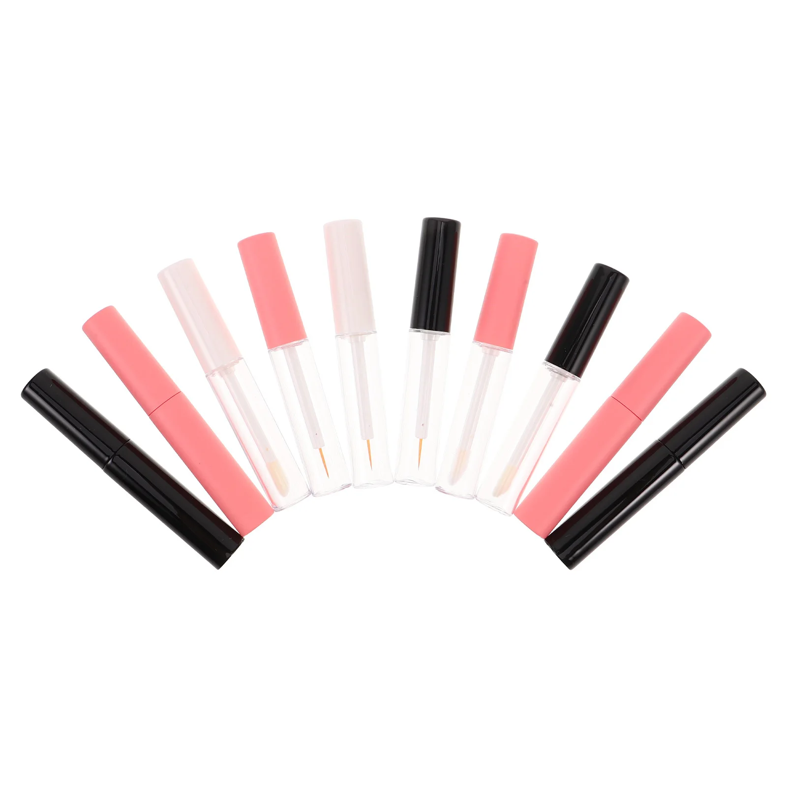 

10Pcs Refillable Lip Gloss Tubes 5ml Transparent Containers DIY Makeup Leakproof Travel Size Empty Bottles