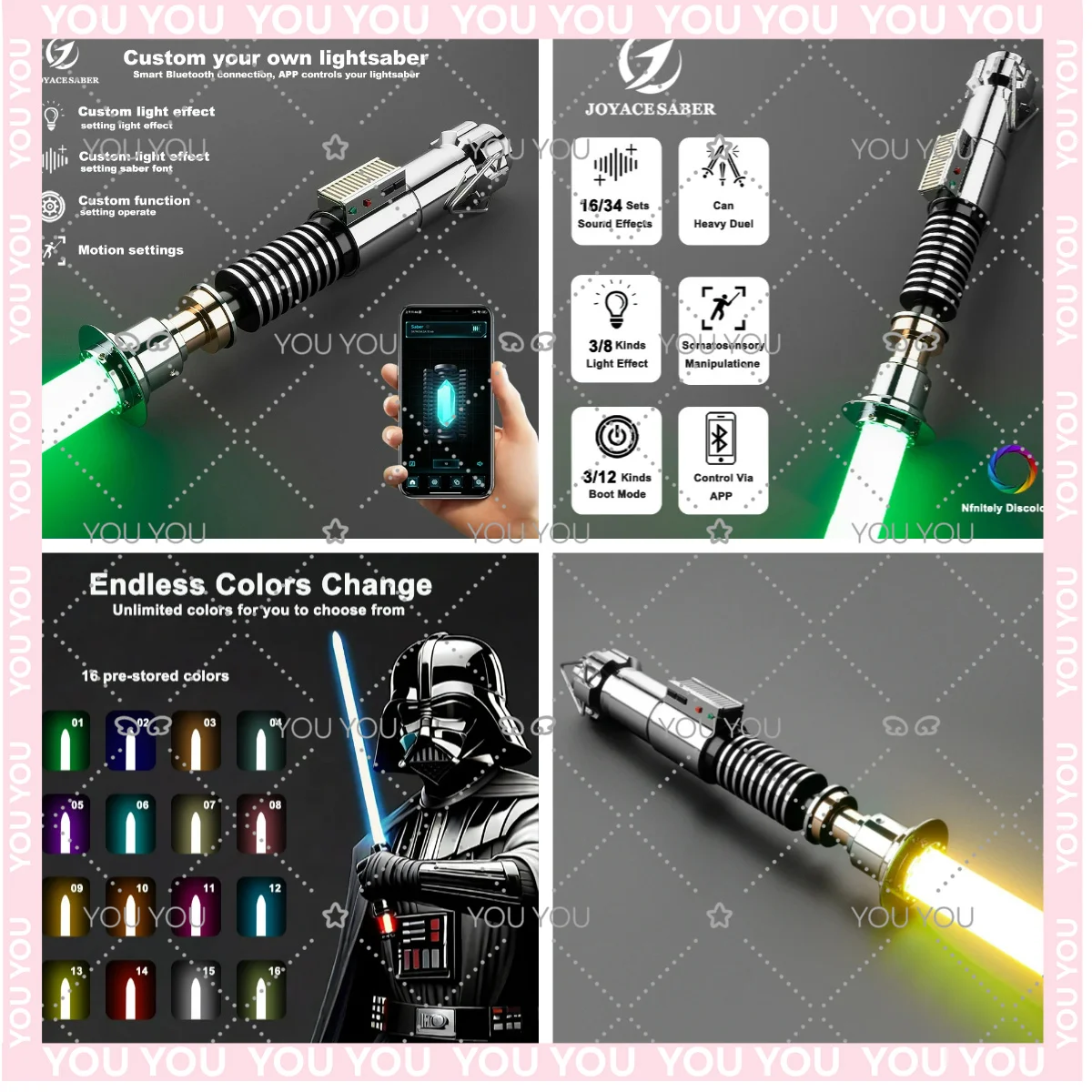 Sable de luz Pixel Luke Skywalker, sable de luz Xenopixel, mango de Metal Jedi Neopixel, espada láser, Cosplay, luminosos de alto impacto para duelo