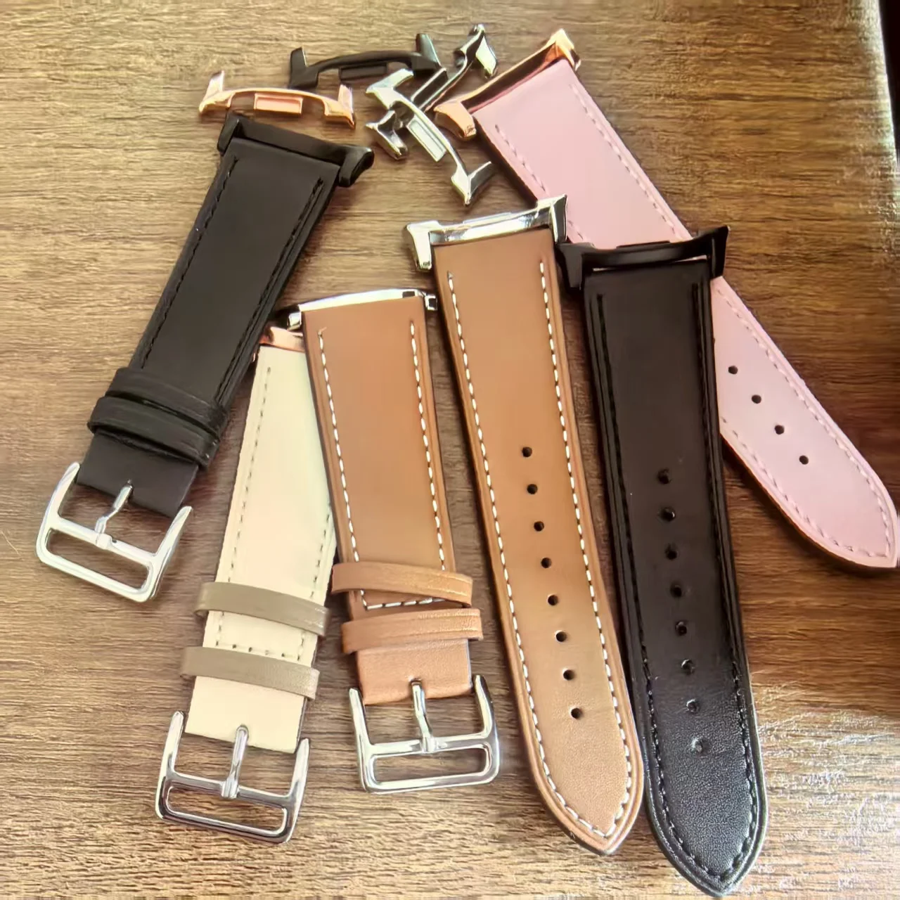 

Leather Straps for samsung watch 8 40mm 44mm SmartWatch Accessories replacement Bracelet for samsung watch 8 classic sport Band