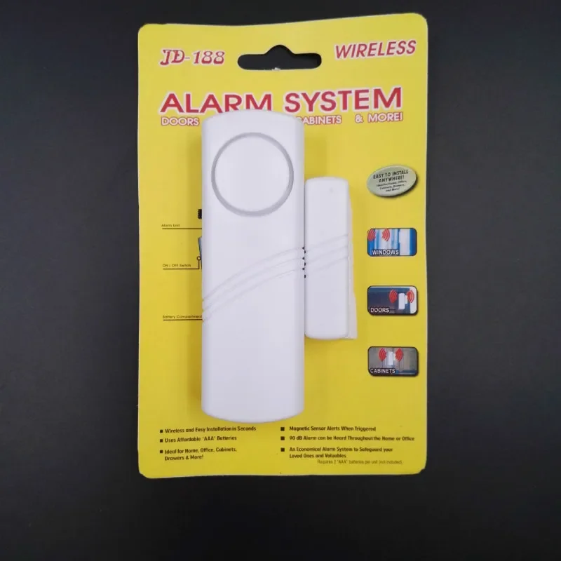 ESCAM-Detector de movimiento inalámbrico magnético, Sensor de barrera, sistema de alarma de puerta de seguridad para el hogar