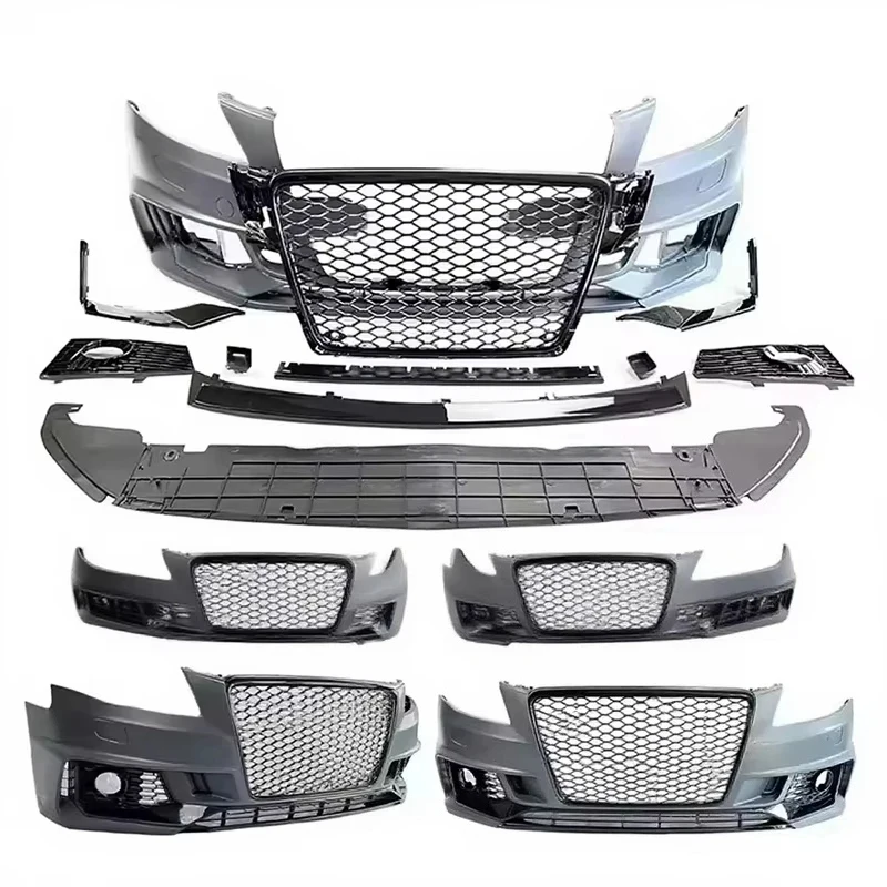 

High Quality RS4 Style Front Bumper With Black Grille Conversion Body Kit Upgrade A4 S4 B8 2008-2012 to B9 Look