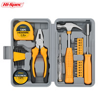 Hi-Spec 24-Piece Compact Home & Office Yellow DIY Hand Tool Kit Set for Household Improvement Repairs Wire Cutter