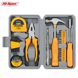 Hi-Spec-Juego de herramientas de mano para el hogar y la Oficina, Kit compacto de bricolaje para reparaciones de mejora del hogar, 24 piezas