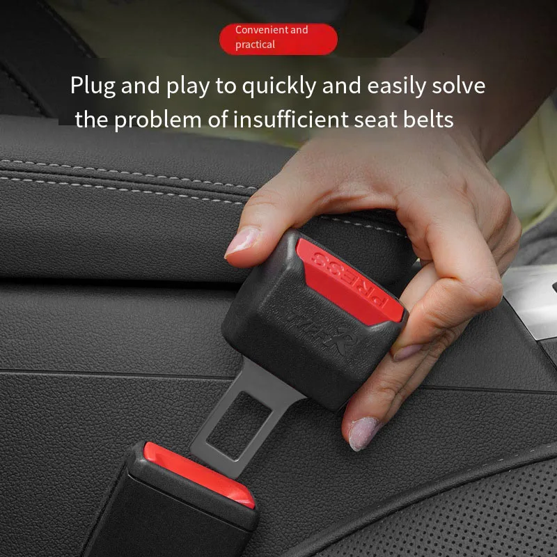 Car Seat Belt Extender Household Car Universal Extender Children Seat Belt Bayonet Plastic Seat Belt Latch Thicken Iron Buckle