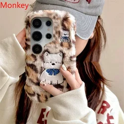 Cartoon Phone Case For Infinix Hot 50i 40i 30 Play 20i 12 11S 10 9 8 Lite 30 20S 10T 10 Cute Fluffy Leopard Dog Plush Soft Cover