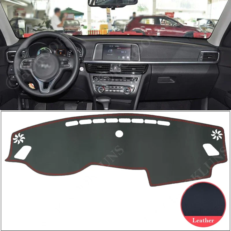 PU Leather for KIA Optima JF 2016 2017 2018 2019 K5 Dashboard Cover Protective Pad Car Accessories Dash Sunshade Anti-UV Carpet