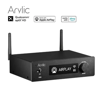 Airplay2 무선 스테레오 Arylic H50, 50W x 2 스테레오, ES9023P 세이버 DAC, QCC3040, 블루투스 5.2, aptX HD, Alexa와 함께 작동