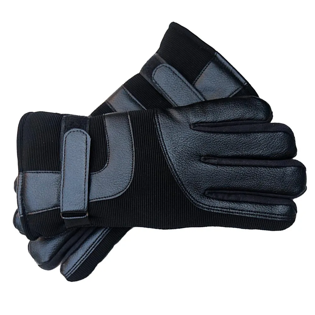 

Men Winter Gloves Thicken Warm Black Average Size Fully Functional for Smartphones Anti-Slip Windproof Keep
