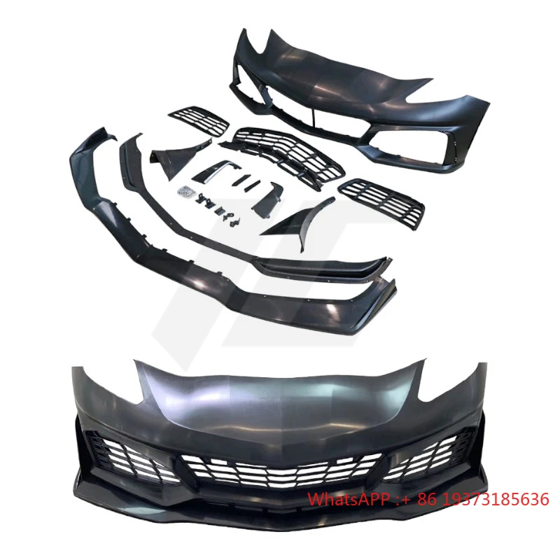 

Автомобильные аксессуары в стиле Zr1, новый комплект переднего бампера, комплект кузова для Corvette C7 2014-2019, обновление до Zr1, изготовлен из пластика