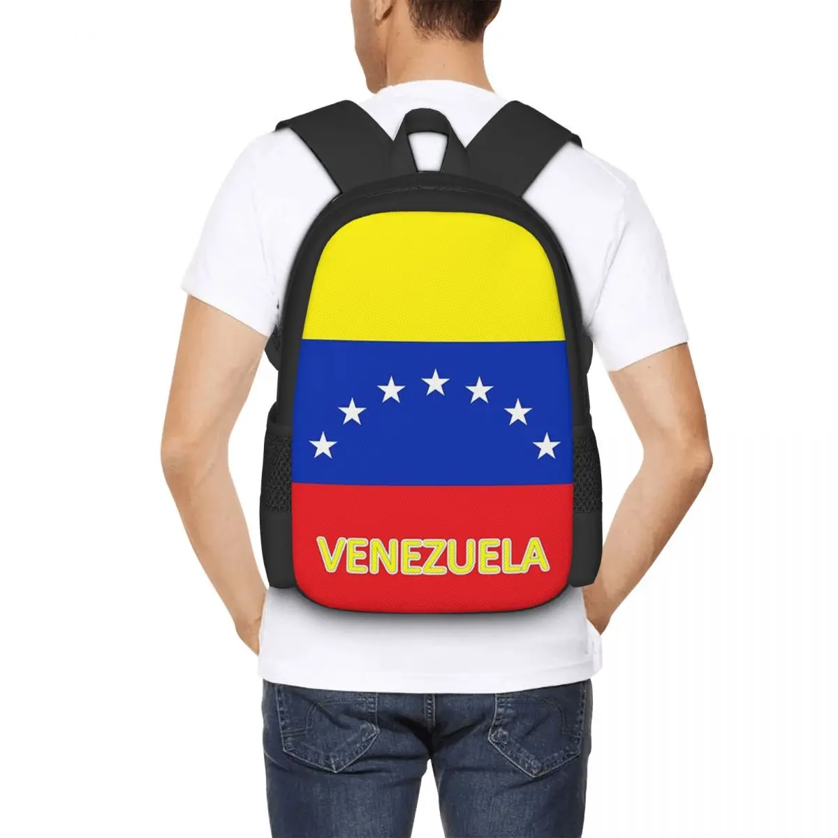 

Seven Star Venezuelan Flag Student Backpack School Bag Hiking Travel Daypack for Boys Girls Fashion Bookbag Shoulder Bags