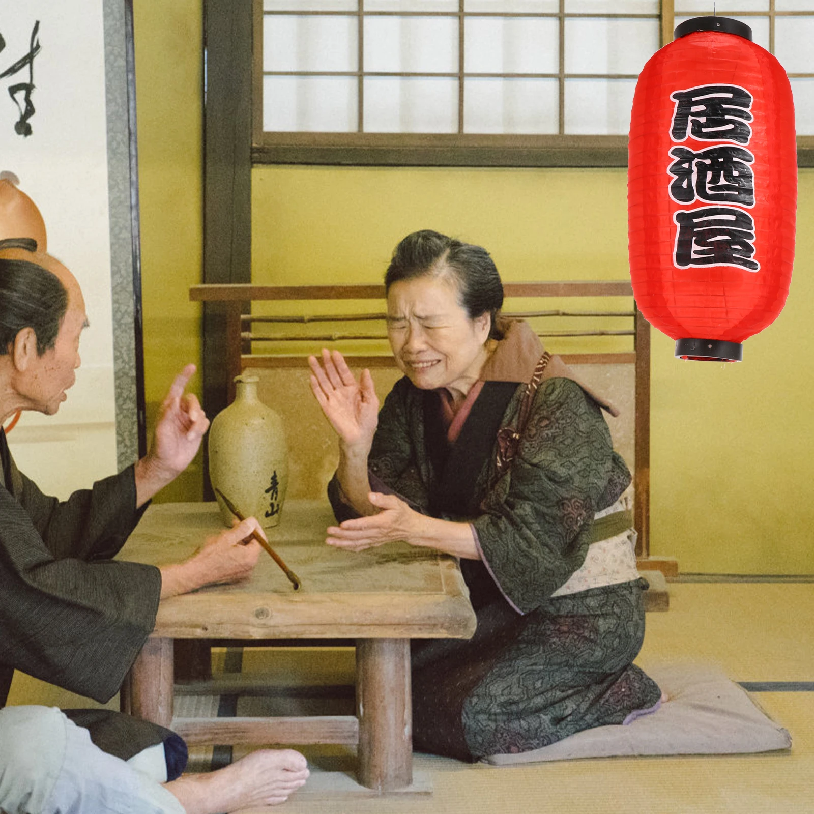 

1 set Waterproof Lantern Set 10 Inch Outdoor Sushi Shop Decorative Restaurant Japanese Style Hanging Cloth Light