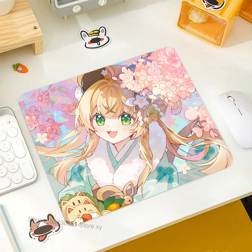 

Kirara Genshin Impact Mousepad RGB Small Size Gaming Mouse Pad With LED Light Desk Mat Super Smooth Non-slip Rubber