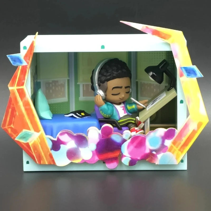 

Genuine Hottoys Spider Man: Across The Spider Verse Cosbi Scene Series Blind Box Cute Anime Figure Mystery Box Fans Toy Gift