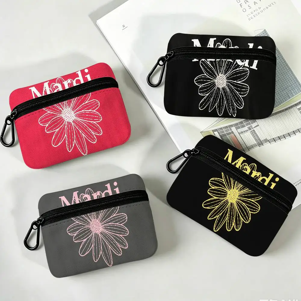 M-Mardi Festive-Vibrant Portable Oxford Fabric Mini Wallet Carabiner Design Small Coin Bag For Cards Keys Earphones