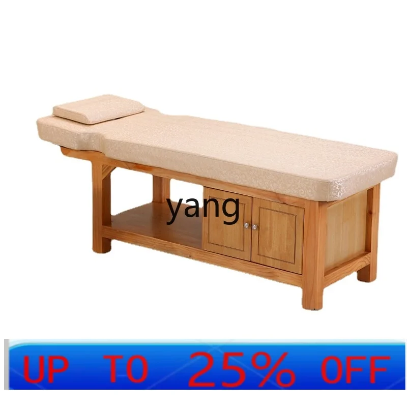

LMMSolid Wood Facial Bed Beauty Salon Special Massage Massage Belt Hole Ear Cleaning Bed