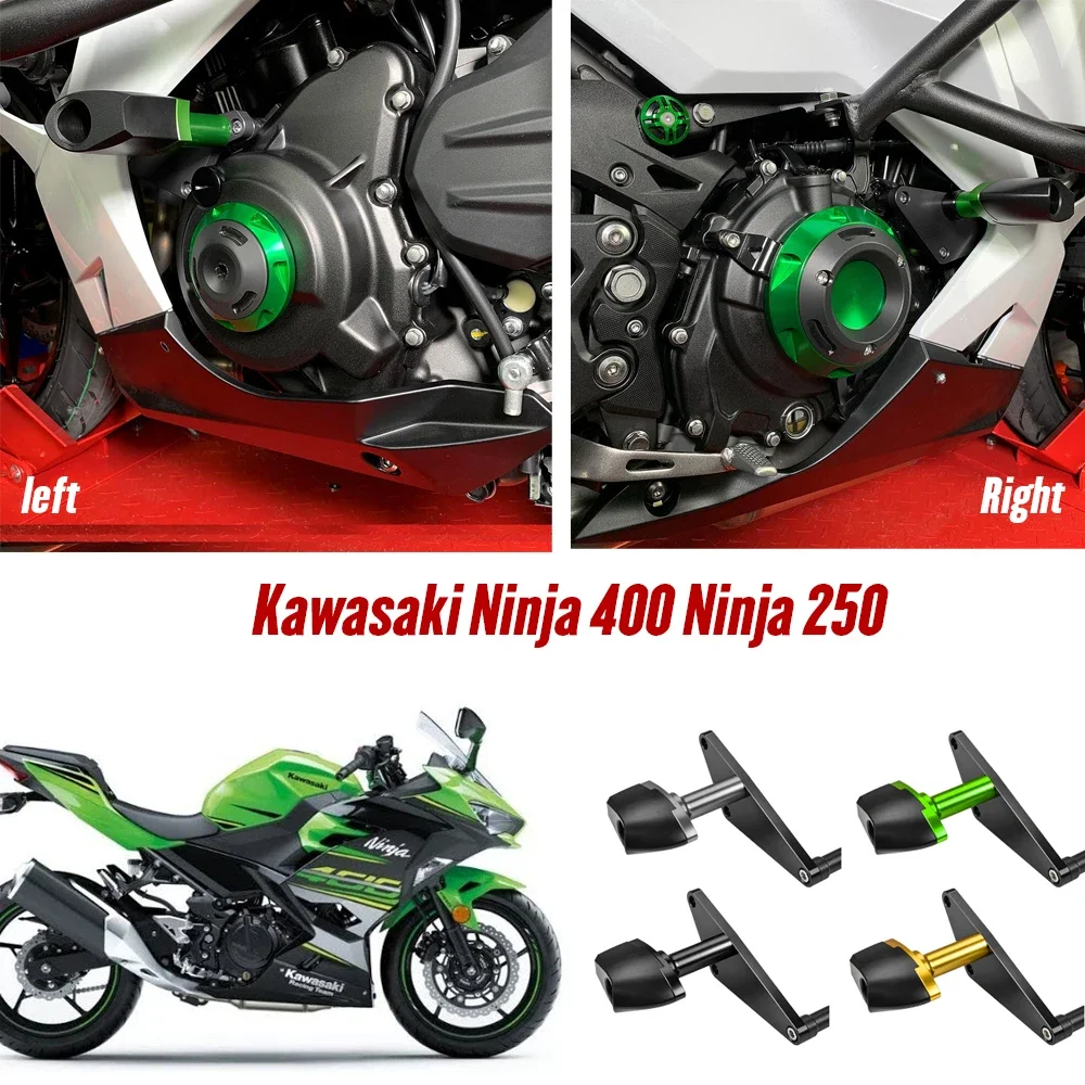 

For KAWASAKI Ninja 400 250 2018-2021 2020 Engine Guard Protector Frame Slider Falling Crash Pad NINJA400 Motorcycle Accessories