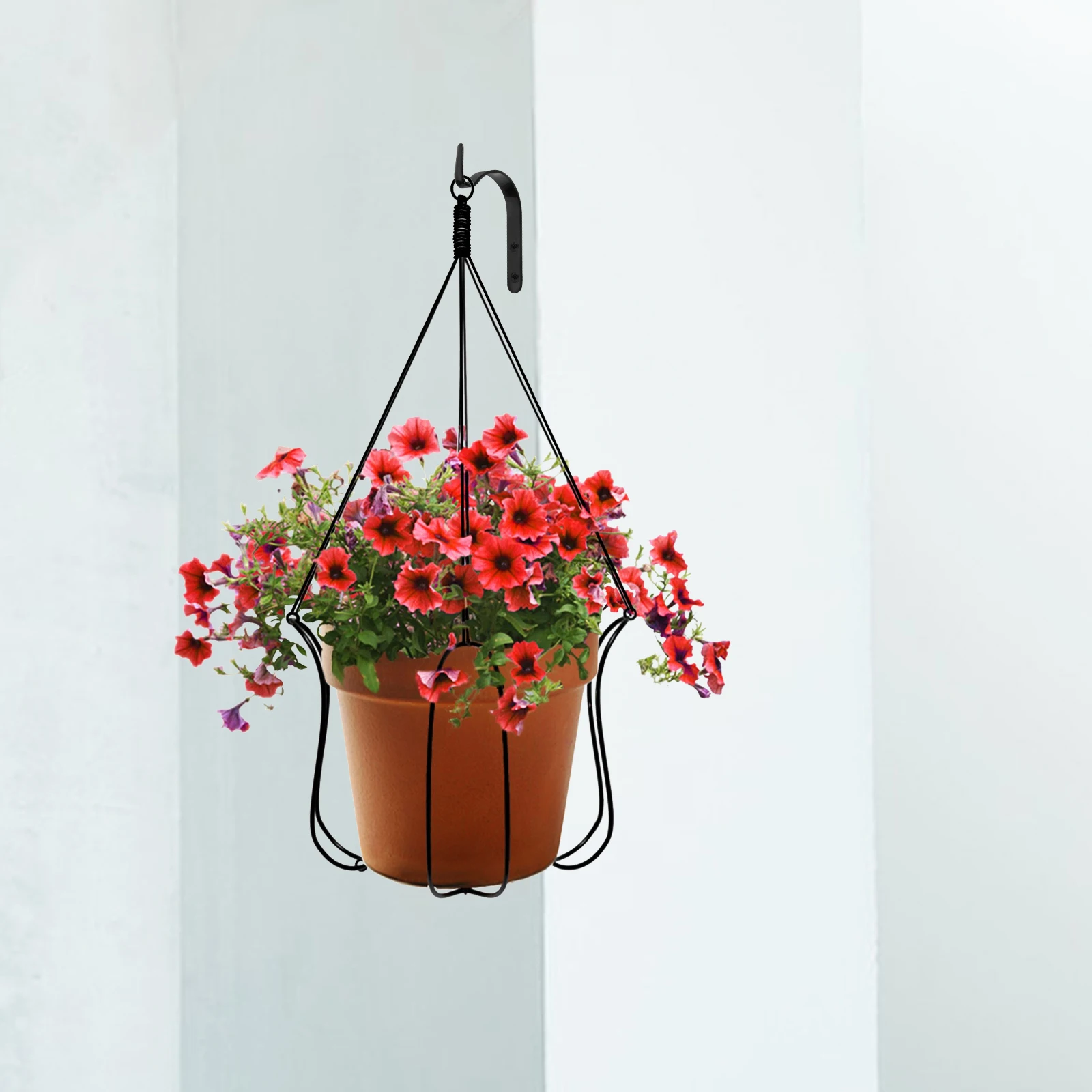 

4pcs Wall Hook Metal Hanging Things Coat Mount Cute Durable Iron Material Stylish Easy Installation Plant Bracket Bike Garage